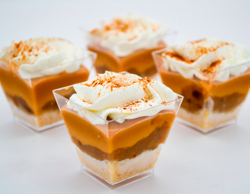 Banoffee — Biscuit crust layered with toffee, sliced bananas and whipped cream.